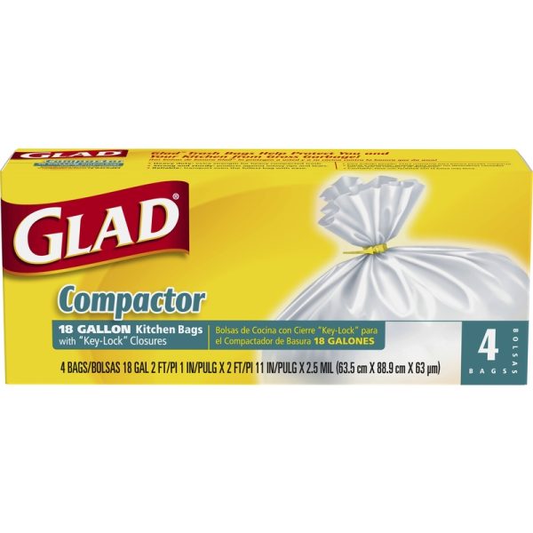 Glad 18 gal Compactor Bags Key-Lock 4 pk