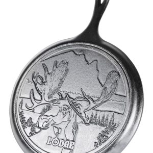 Lodge Wildlife Series-Bull Moose Cast Iron Griddle 10-1/2 in. Black