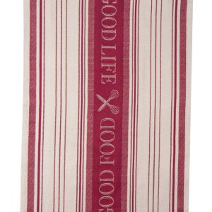 Kay Dee Cooks Kitchen Marsala Cotton Embroidered Tea Towel 1 pk