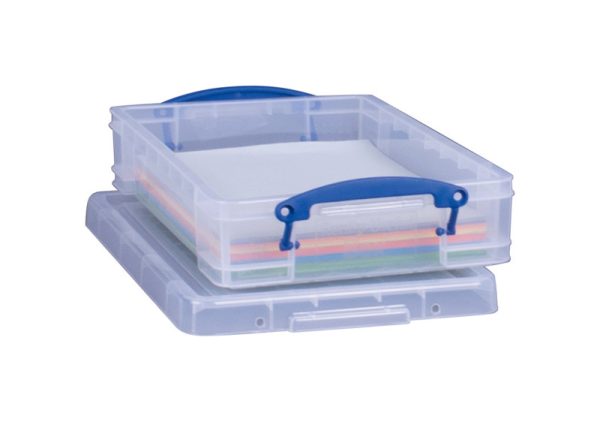 Really Useful Box 4 L Clear Storage Box 3.46 in. H X 10.04 in. W X 15.6 in. D Stackable