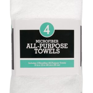 Ritz White Microfiber Solid Kitchen Towel 4 pk
