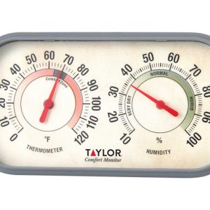 Taylor Comfort Monitor Humidity Meter/Thermometer Plastic 5.91 in.