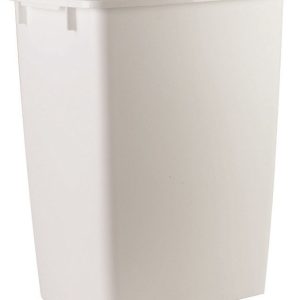 Rubbermaid 9 gal White Plastic Open Top Trash Can