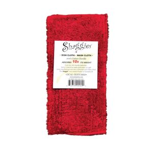 Janey Lynn's Designs Shaggies Cha Cha Chili Cotton Solid Dish Cloth 2 pk
