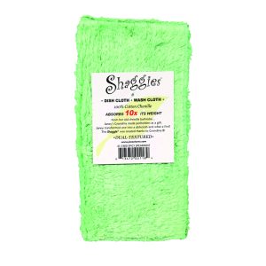Janey Lynn's Designs Shaggies Spicy Spearmint Cotton Solid Dish Cloth 2 pk