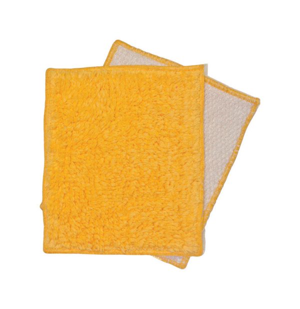 Janey Lynn's Designs Shrubbie Cornbread Cotton/Nylon Solid Kitchen Utility Cloth 2 pk