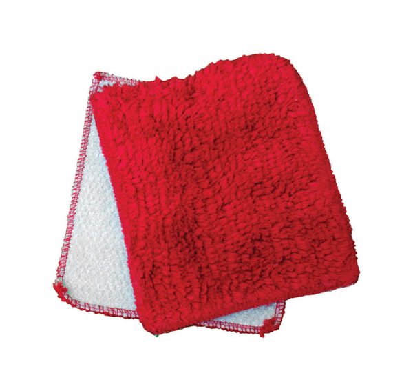 Janey Lynn's Designs Shrubbie Cha Cha Chili Cotton/Nylon Solid Kitchen Utility Cloth 2 pk