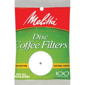 Melitta White Disc Coffee Filter 100 pk