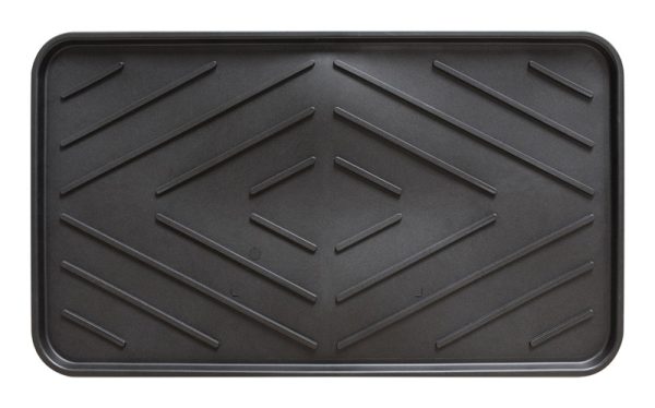 Multy Home 14 in. L X 25 in. W Black PVC Boot/Shoe Mat