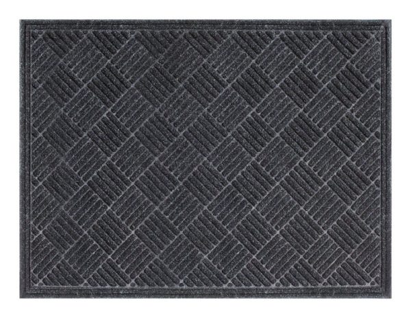Multy Home Contours 48 in. L X 36 in. W Charcoal Polyester/Vinyl Floor Mat