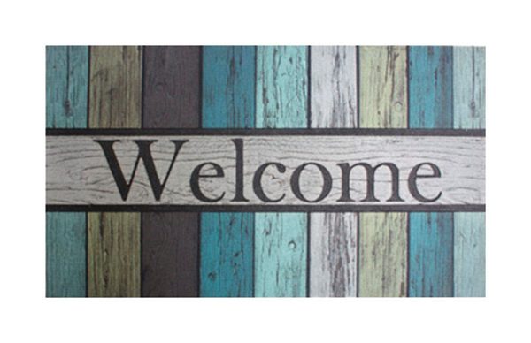 J & M Home Fashions 1.5 ft. L X 2.5 ft. W Multi-color Rubber Door Mat