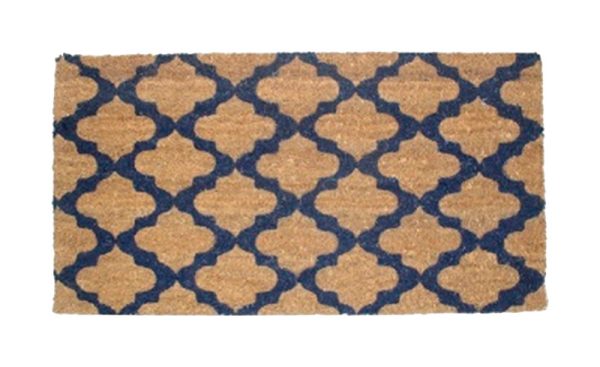 J & M Home Fashions 1.5 ft. L X 2.5 ft. W Multi-color Coir Door Mat