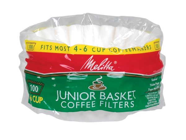 Melitta 4-6 cups White Basket Coffee Filter 100 pk