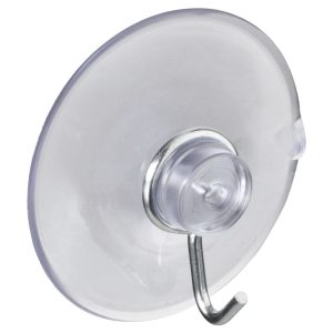National Hardware 1-3/4 in. L Clear Metal/Plastic Medium Suction Hook 2 lb. cap. 1 pk