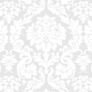 Magic Cover Yard Goods .01 in. H X 54 in. W X 540 in. L Damask White Vinyl Flannel Backed Covering