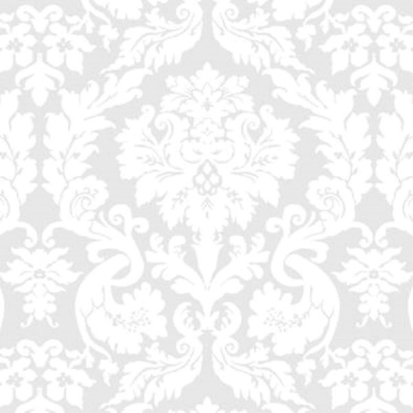 Magic Cover Yard Goods .01 in. H X 54 in. W X 540 in. L Damask White Vinyl Flannel Backed Covering