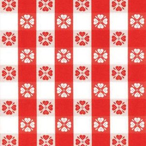 Magic Cover .01 in. H X 54 in. W X 540 in. L Red/White Vinyl Flannel Back Covering