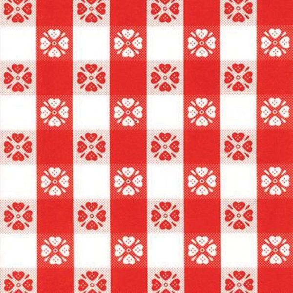 Magic Cover .01 in. H X 54 in. W X 540 in. L Red/White Vinyl Flannel Back Covering