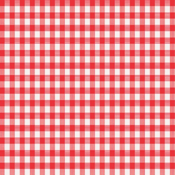 Magic Cover Red/White Checkered Vinyl Disposable Tablecloth 52 in. 52 in.