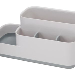 Joseph Joseph EasyStore Gray/White Plastic Bathroom Storage Caddy