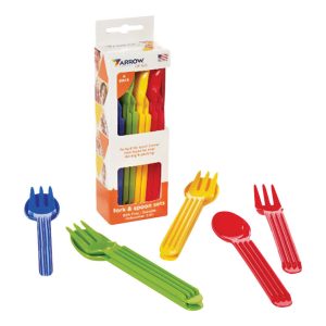 Arrow Home Products Assorted Plastic Spoon/Fork Set Dinnerware 4 pk