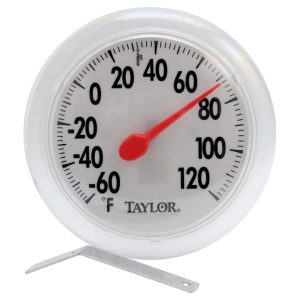 Taylor Dial Thermometer Plastic White 6 in.