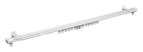 Kenney White Traverse Curtain Rod 40 in. L X 78 in. L