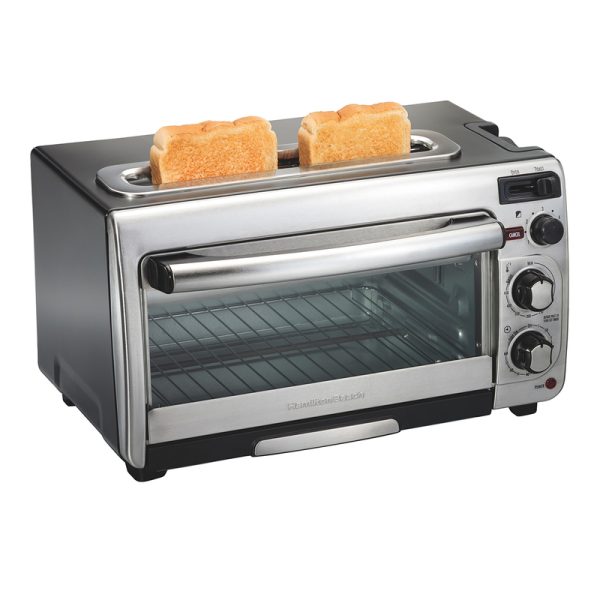 Hamilton Beach Metal Black/Silver 2 slot Convection Toaster Oven 12 in. H X 17.8 in. W X 10.2 in. D