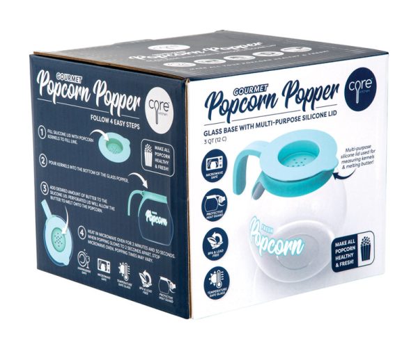 Core Kitchen Clear/Teal 3 qt Air Popcorn Popper
