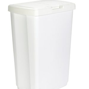 Rubbermaid 13.25 gal White Plastic Spring Top Wastebasket