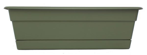 Bloem 5.75 in. H X 18 in. W X 7.5 in. D Plastic Window Box Green