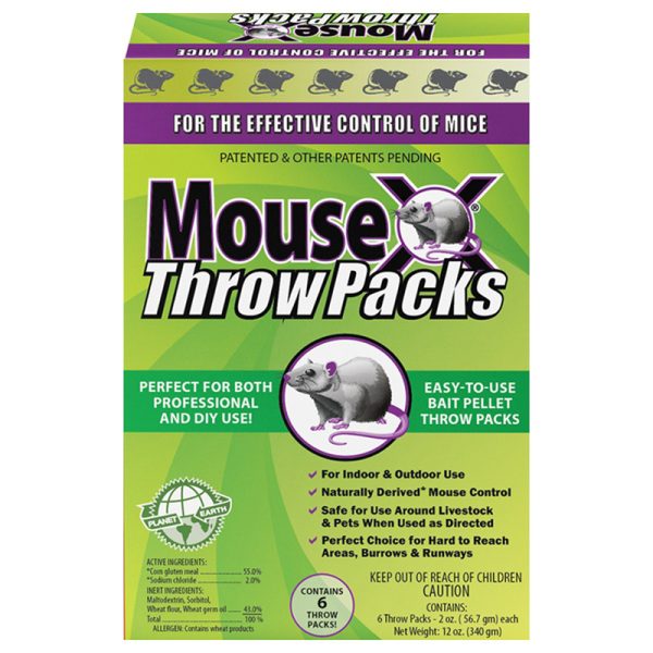 MouseX Non-Toxic Bait Pellet Throw Pack For Mice 12 oz 6 pk