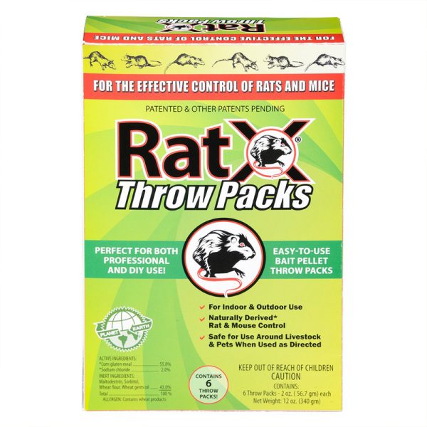 RatX Non-Toxic Bait Pellet Throw Pack For Mice and Rats 6 pk