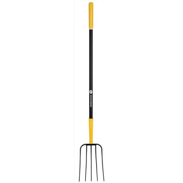 Truper 5 Tine Steel Manure Fork 50 in. Fiberglass Handle