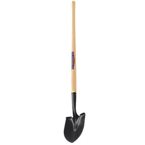 Truper Tru-Tough 54.5 in. Steel Round Garden Shovel Wood Handle