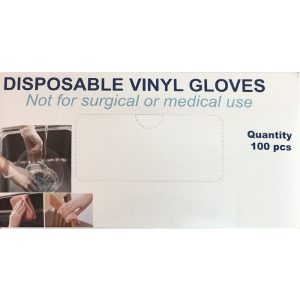Highmen L Vinyl White Disposable Gloves