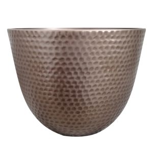 Southern Patio 12 in. D Resin Barnett Patio Planter Copper