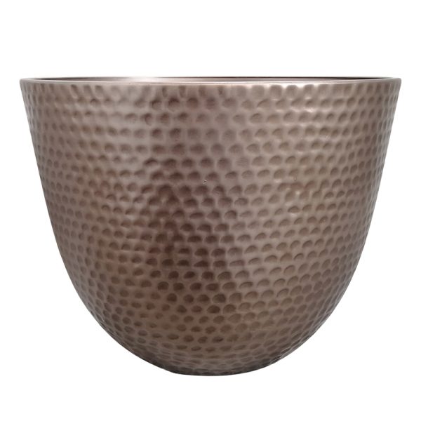Southern Patio 12 in. D Resin Barnett Patio Planter Copper