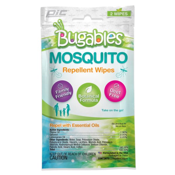 PIC Bugables Insect Repellent Towelettes For Mosquitoes 2 pk
