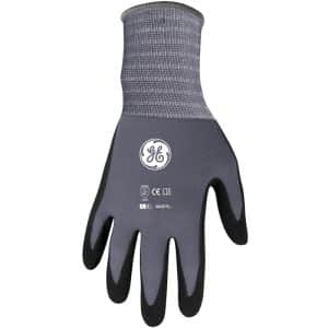 General Electric Unisex Dipped Gloves Black/Gray L 1 pair