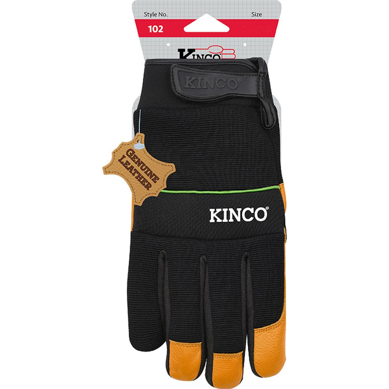 Kinco Premium Men's Indoor/Outdoor Hybrid Driver Gloves Black/Orange L ...