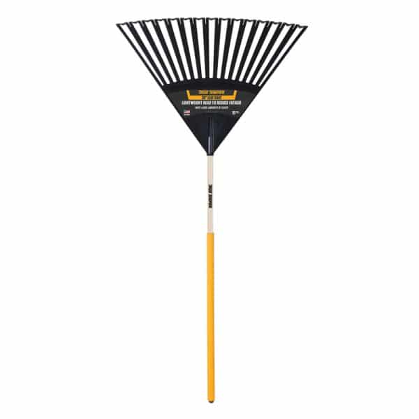 True Temper 65 in. 15 Tine Poly Leaf Rake Wood Handle