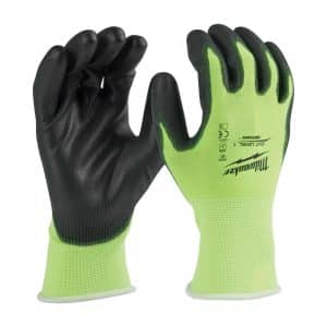 Milwaukee Indoor/Outdoor Dipped Gloves High-Vis Green XL 1 pair
