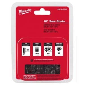 Milwaukee 49-16-2723 10 in. 40 links Replacement Chainsaw Chain