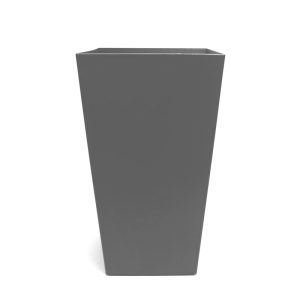 Bloem 20 in. H X 11.5 in. W X 11.5 in. D Plastic Tall Finley Planter Charcoal