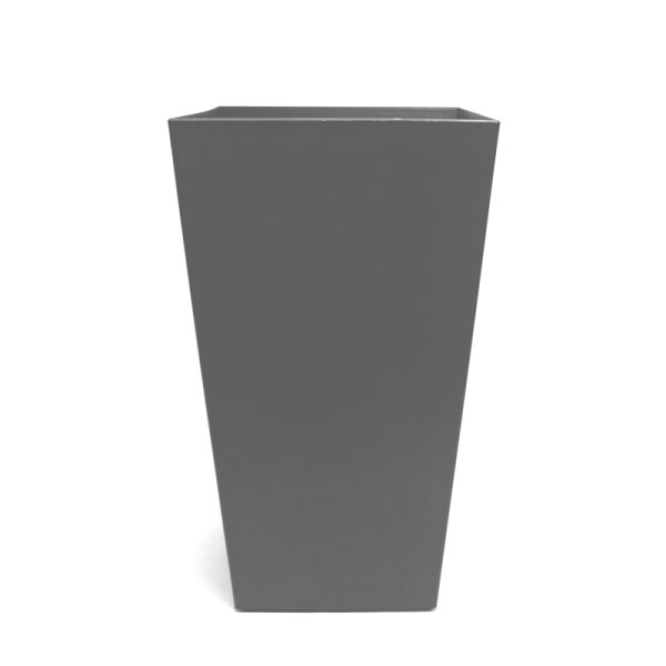 Bloem 20 in. H X 11.5 in. W X 11.5 in. D Plastic Tall Finley Planter Charcoal