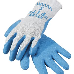 Atlas Fit Unisex Indoor/Outdoor Coated Work Gloves Blue/Gray S 1 pair