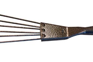 Lawn & Garden 6 Tine Aluminum Shrub Rake Wood Handle