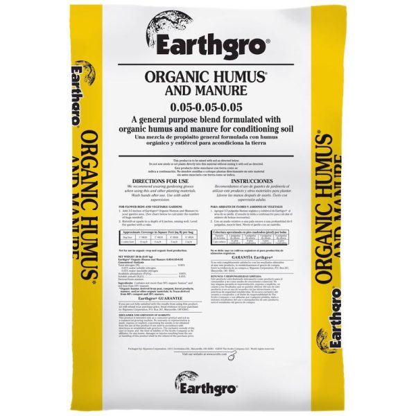 Earthgro Organic Hummus and Compost Manure 1 cu ft 40 lb