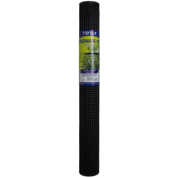 Tenax 3 ft. H X 15 ft. L Polyethylene Hardware Netting Black